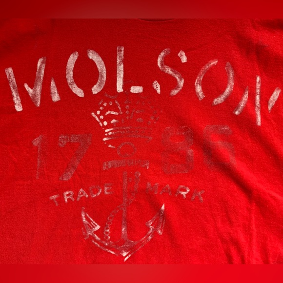 Lancaster Molson X-Large Graphic Red T-Shirt - Picture 2 of 3